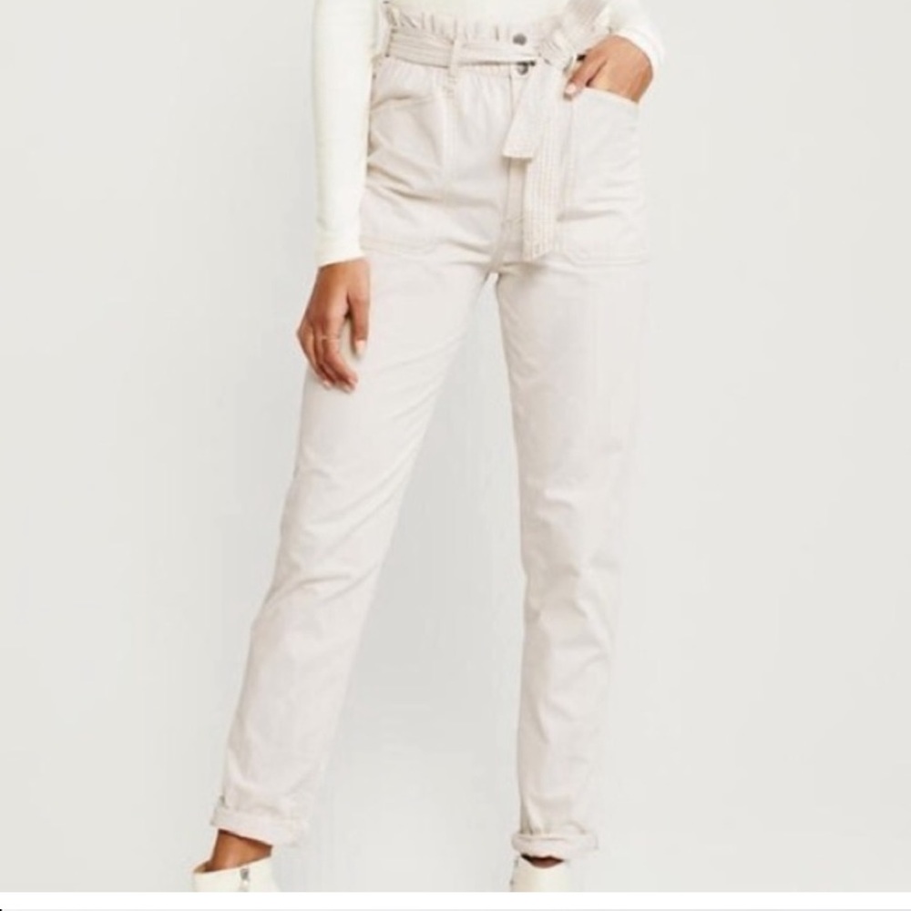 Abercrombie paper bag waist trouser sz L